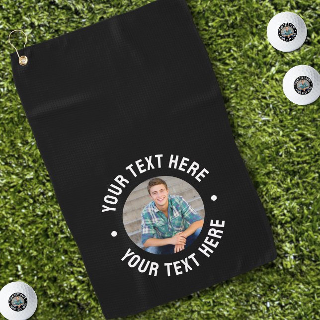 Create Your Own Text Photo Personalised Golf Towel (Create your Own Photo Golf Towel )