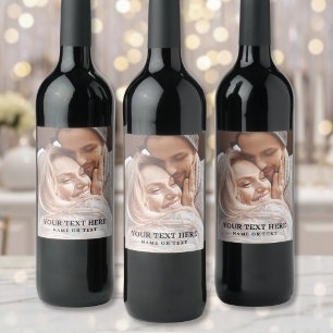 Create Your Own Text Photo Wine Label