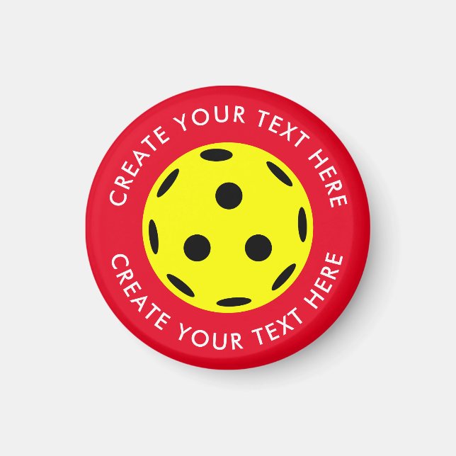 Create Your Own Text Pickleball Player  Magnet (Front)