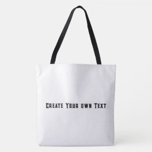 Create your own text Printed Large Shopping Cool Tote Bag