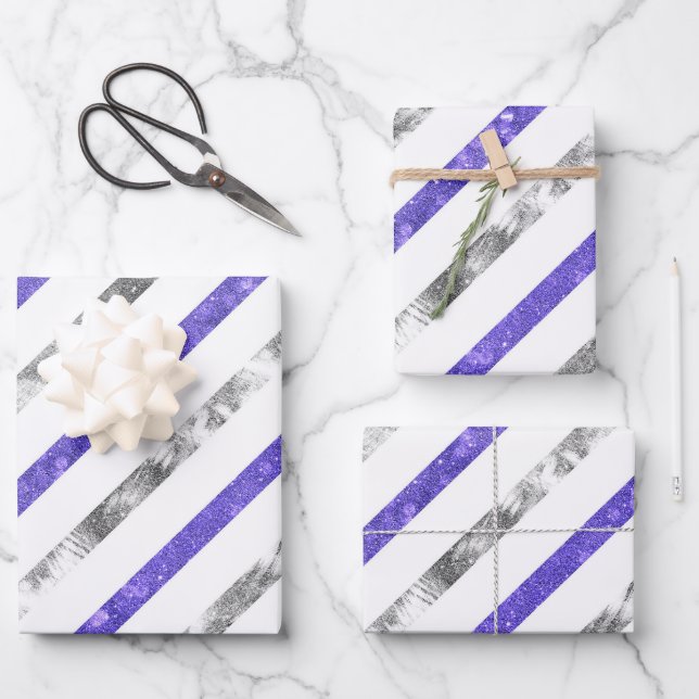 Create Your Own Texturised Stripes Wrapping Paper Sheet (Front)