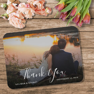 Create your own Thank you Wedding photo Magnet