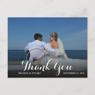 Create your own Thank You wedding photo Postcard