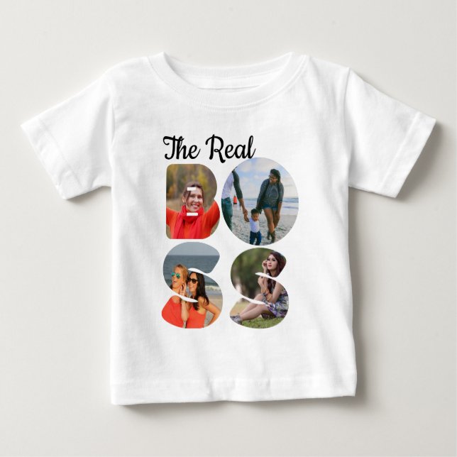 Create your own the boss photo matching couple baby T-Shirt (Front)