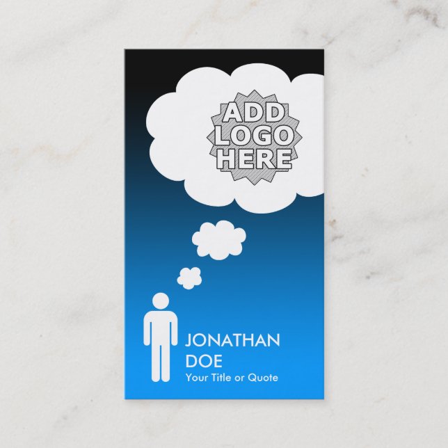 create your own thought bubble business card (Front)