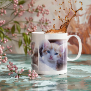 Create Your Own Three Family Pet Photo Large Coffee Mug