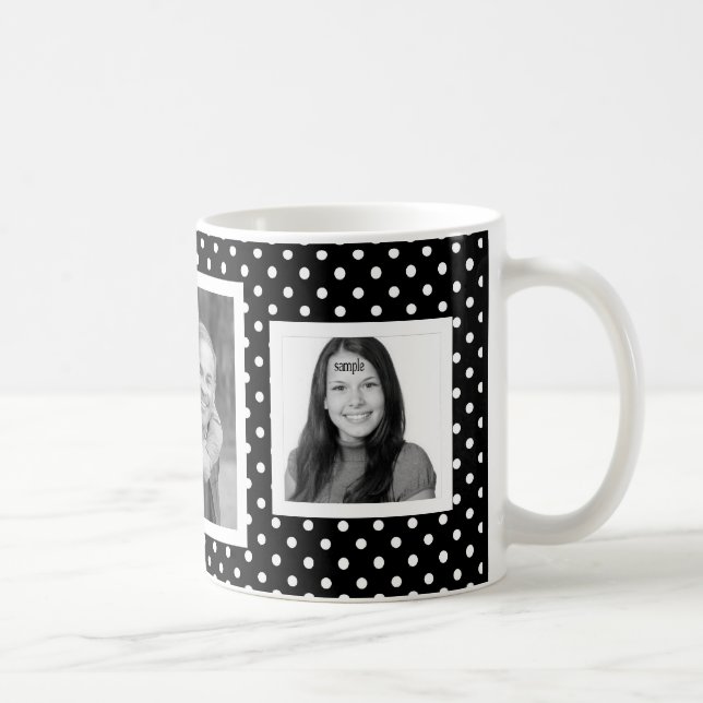 Create Your Own Three Square Photos Coffee Mug (Right)