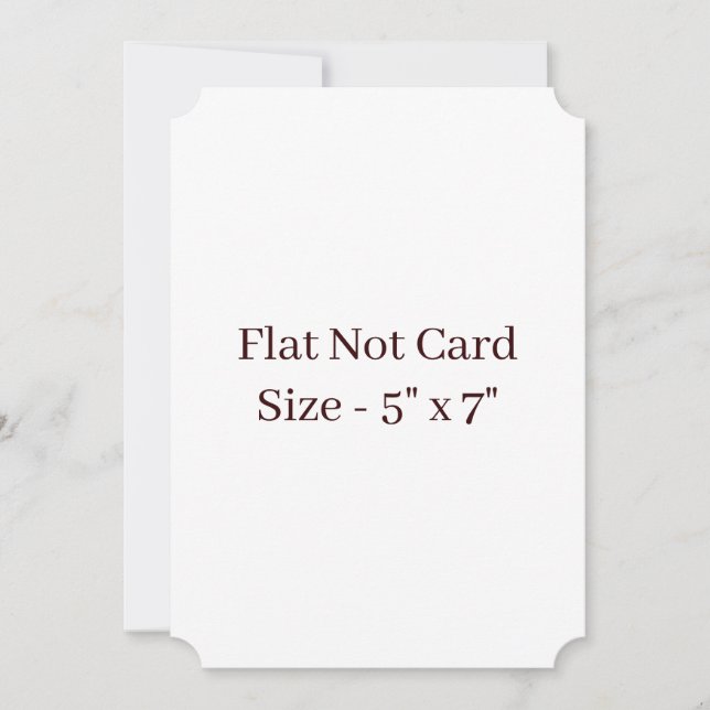 Create Your Own Ticket 5" x 7" Flat Card (Front)