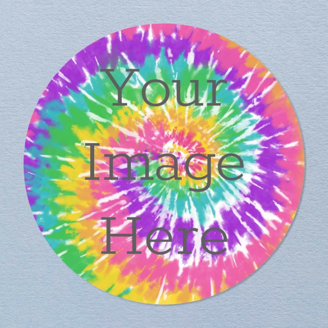 Create Your Own Tie Dye Classic Round Sticker (Creator Uploaded)
