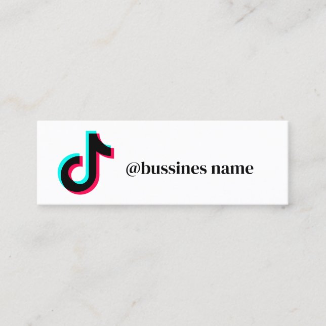 create your own tiktok bussines card (Front)