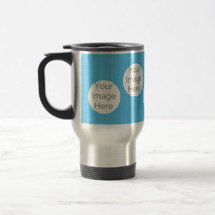 create your own travel Mug cup with photos blue