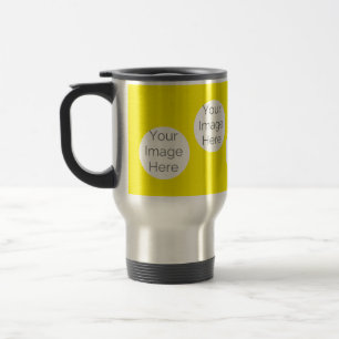 create your own travel Mug cup with photos yellow