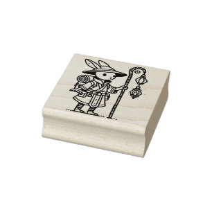 Create Your Own Travelling Rabbit Wizard Rubber Stamp