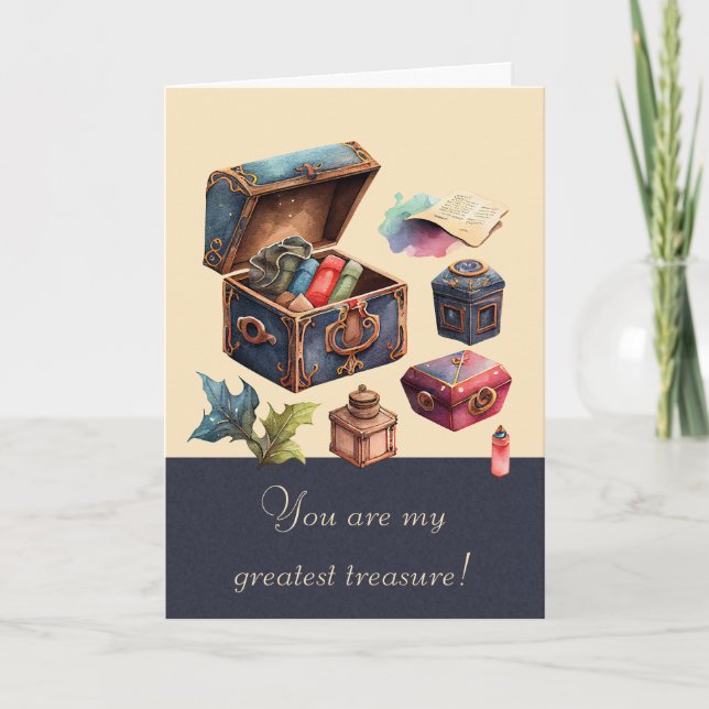 Create Your Own Treasured Memories Treasure Box Holiday Card (Front)
