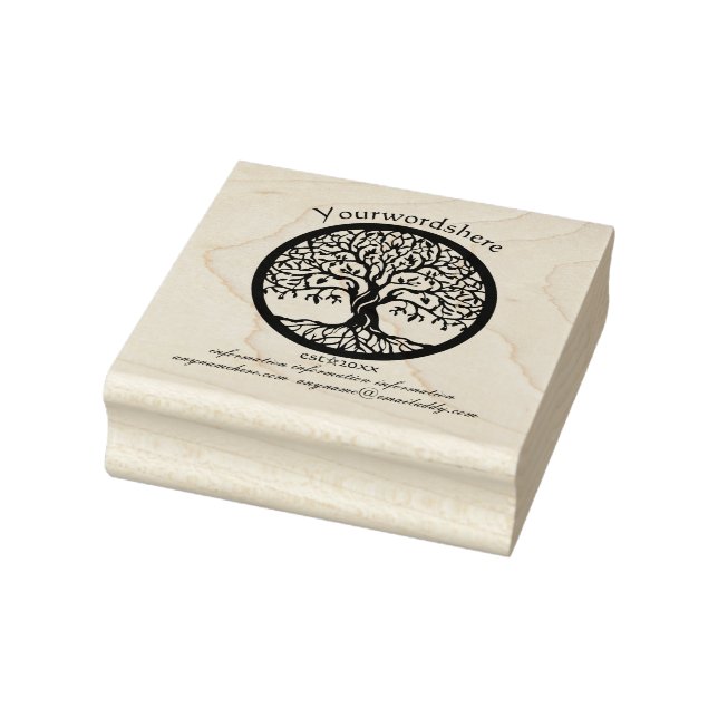 Create Your Own Tree of Life Emblem Rubber Stamp (Stamp)