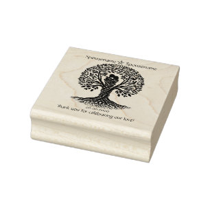 Create Your Own Tree of Life Handfasting Thank You Rubber Stamp