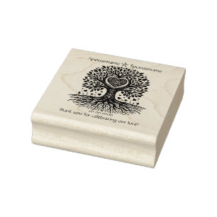 Create Your Own Tree of Love Handfasting Thank You Rubber Stamp