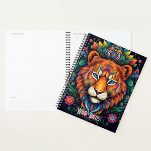 Create Your Own Tribal Floral Tiger Totem Animal Planner
