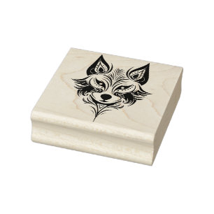 Create Your Own Tribal Fox Spirit Totem Animal Rubber Stamp