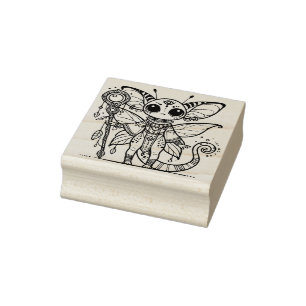 Create Your Own Tribal Mouse Fairy Queen Rubber Stamp