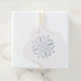Create Your Own Tribal Silver Foil Snowflake Favour Tags