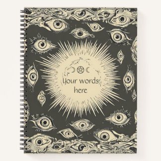 Create Your Own Trippy Retro Evil Eyes Notebook