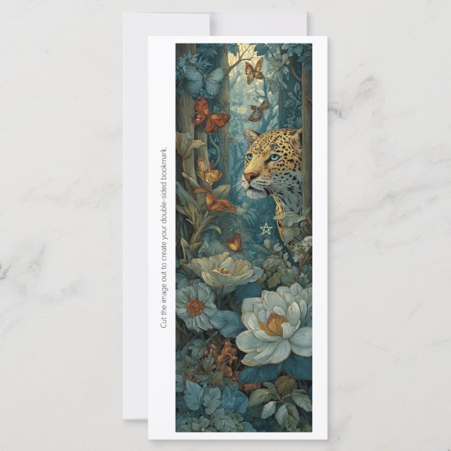 Create Your Own Tropical Cheetah Bookmark Card (Front)