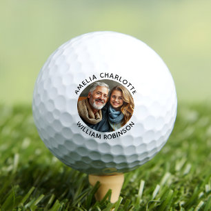 Create Your Own Two Names Photo Golf Balls