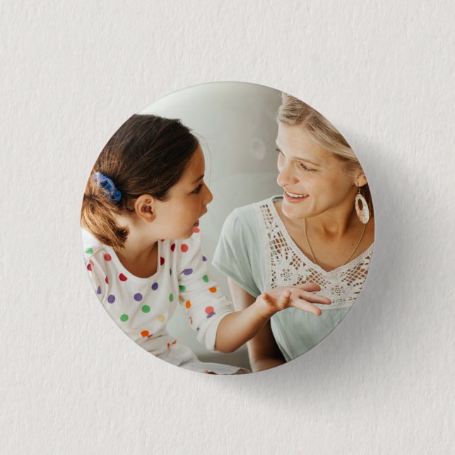 Create Your Own Two Photo Custom Pic DIY 3 Cm Round Badge (Front)