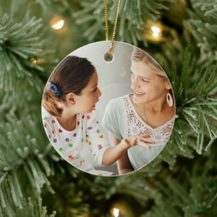 Create Your Own Two Photo Custom Pic DIY Ceramic Tree Decoration