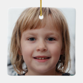 Create Your Own Two-sided Family Photo Ceramic Ornament