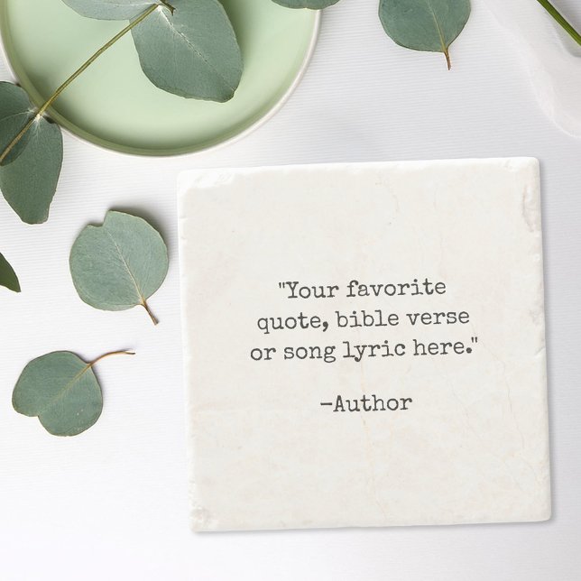 Create Your Own Typewriter Quote Stone Coaster (Creator Uploaded)
