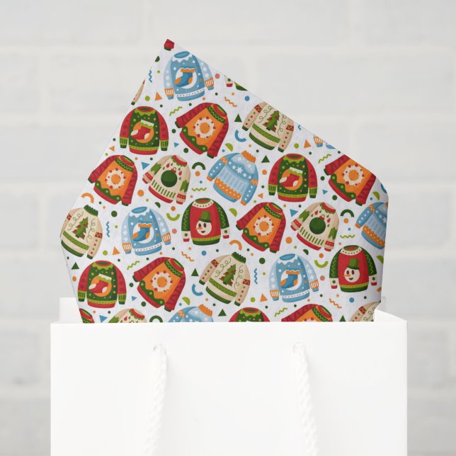 Create Your Own Ugly Christmas Sweaters Tissue Paper (Gift Bag)