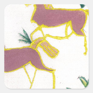 Create Your Own Unicorn Flora Power Cute Aesthetic Square Sticker