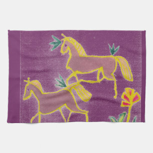 Create Your Own Unicorn Flora Power Cute Aesthetic Tea Towel