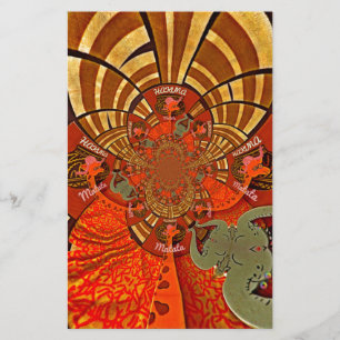 Create Your Own Unique African Giraffe Art Design Stationery