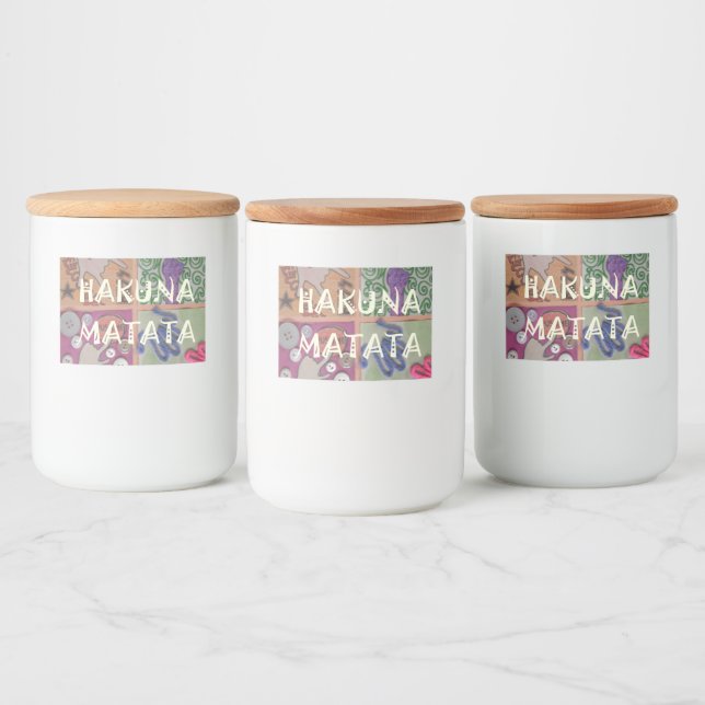 Create Your Own Unique Hakuna Matata Food Label (Bottles)