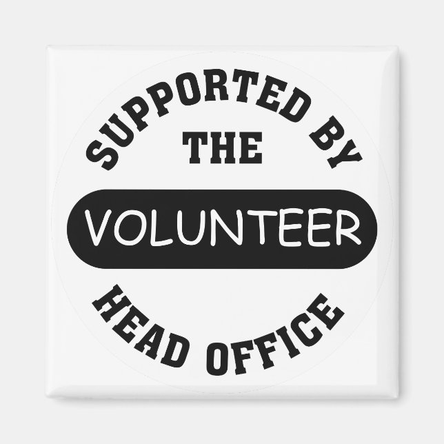 Create your own unique volunteer team gift magnet (Front)