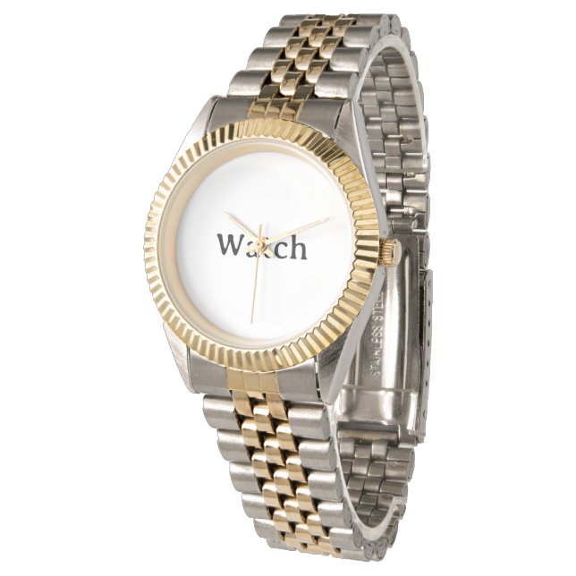 Create Your Own Unisex Two-Tone Bracelet Watch (Angled)