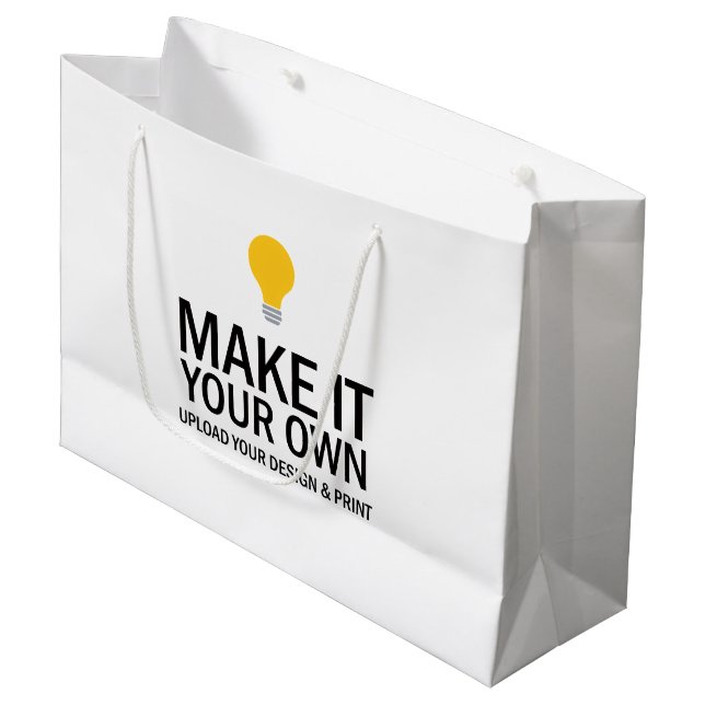 Create Your Own Upload Photo Large Gift Bag (Front Angled)