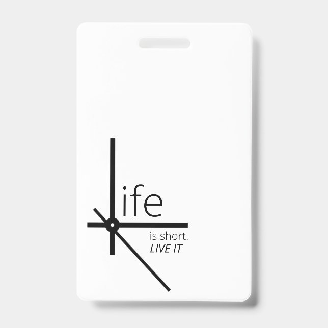Create Your Own Vertical Plastic Badge ID Badge (Front)