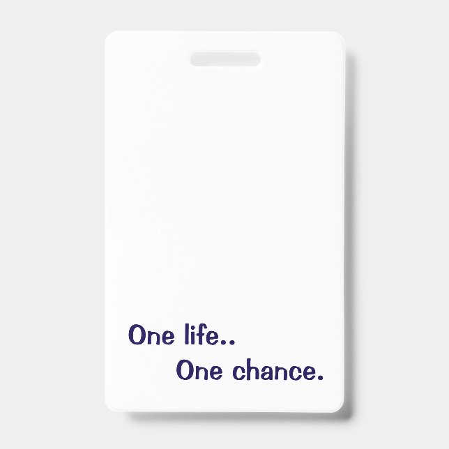 Create Your Own Vertical Plastic Badge ID Badge (Front)