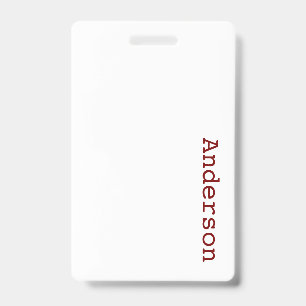 Create Your Own Vertical Plastic Badge ID Badge