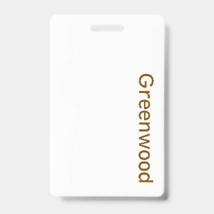 Create Your Own Vertical Plastic Badge ID Badge