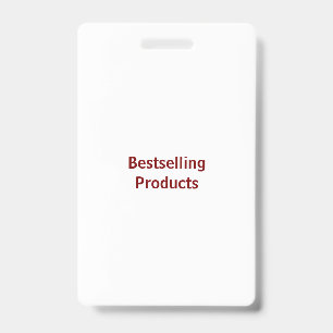 Create Your Own Vertical Plastic Badge ID Badge