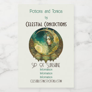 Create Your Own Victoiran Steampunk Moon Child Wine Label