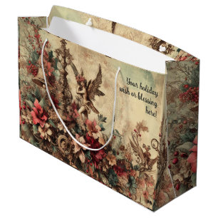 Create Your Own Victorian Christmas Angel Large Gift Bag