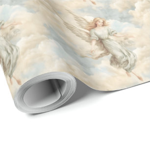Create Your Own Vintage Angel of Peace Wrapping Paper