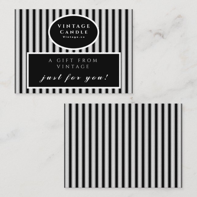 Create Your Own Vintage Candle Thank You Card (Front/Back)