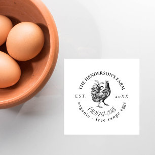 Create Your Own Vintage Custom Farm Egg Carton Self-inking Stamp